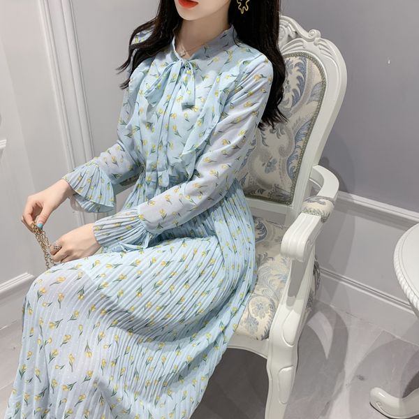 2021 fashion spring women's new small fresh chiffon floral long sleeve autumn was thin temperament bottoming dress nf4a, Black
2021 fashion spring women's new small fresh chiffon floral long sleeve autumn was thin temperament bottoming dress nf4a, Black