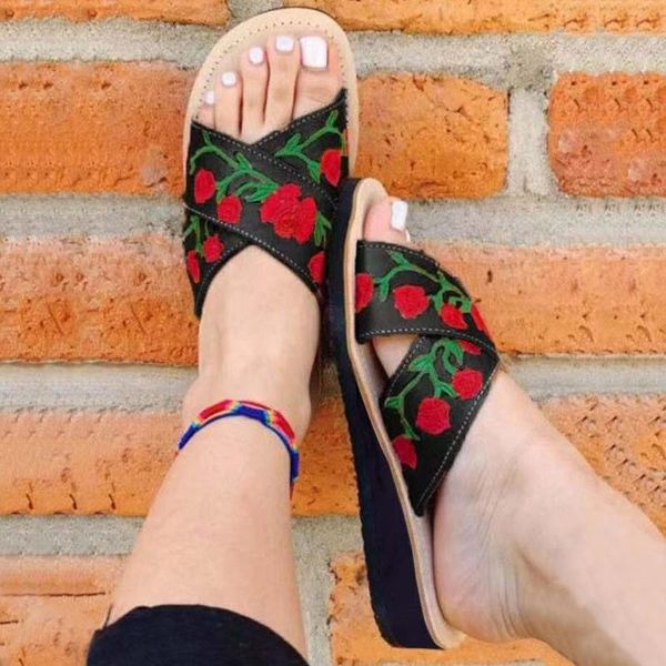 slippers fashion women's casual flowers shoes breathable outdoor leisure sandals women summer beach 2021 r5, Black
slippers fashion women's casual flowers shoes breathable outdoor leisure sandals women summer beach 2021 r5, Black