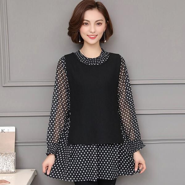 women's blouses & shirts vintage shirt dot chiffon female plus size cotton long sleeve blouse women spring fat loose casual good big d, White
women's blouses & shirts vintage shirt dot chiffon female plus size cotton long sleeve blouse women spring fat loose casual good big d, White
