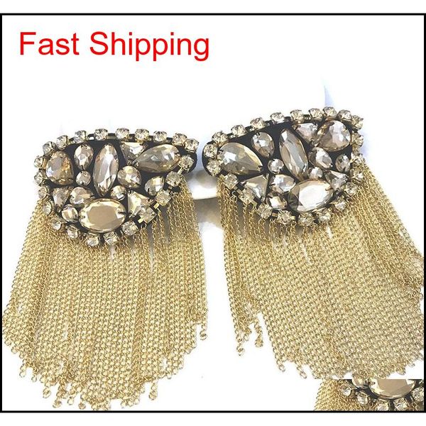 handmade gold color rhinestone tassel epaulette/epaulet/pin badge charreteras/kpop vintage fashio qylyoe new_dhbest, Silver
handmade gold color rhinestone tassel epaulette/epaulet/pin badge charreteras/kpop vintage fashio qylyoe new_dhbest, Silver