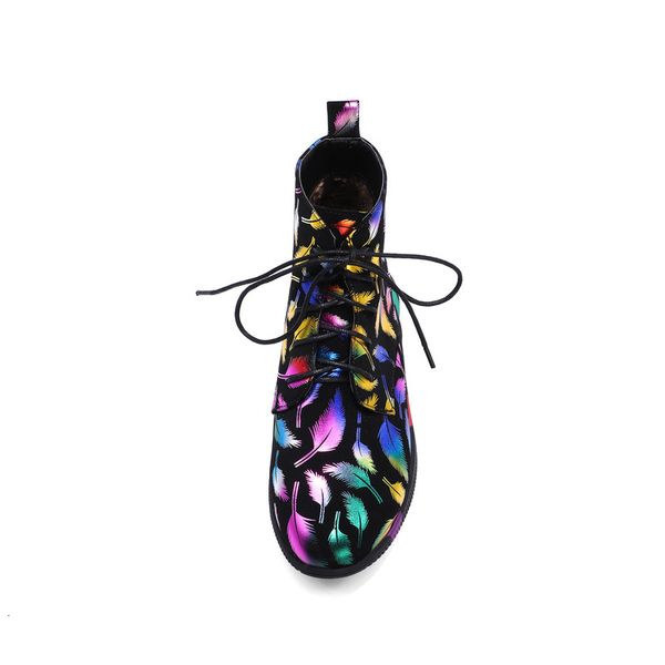2021 style graffiti background pattern bloom personality figure short big female winter boots ikw1, Black
2021 style graffiti background pattern bloom personality figure short big female winter boots ikw1, Black
