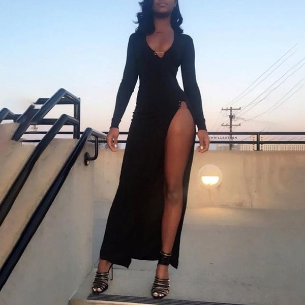 casual dresses gothblack v neck long sleeve side split solid dress for women pin buckles slim stylish autumn female party streetwear, Black;gray
casual dresses gothblack v neck long sleeve side split solid dress for women pin buckles slim stylish autumn female party streetwear, Black;gray