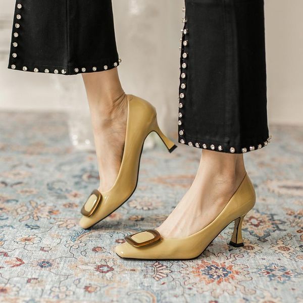dress shoes high heels women's autumn 2021 fashion professional stiletto square toe buckle single mary jane, Black
dress shoes high heels women's autumn 2021 fashion professional stiletto square toe buckle single mary jane, Black