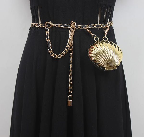 belts women's runway fashion metal chain shell cummerbunds female dress corsets waistband decoration narrow belt r852, Black;brown
belts women's runway fashion metal chain shell cummerbunds female dress corsets waistband decoration narrow belt r852, Black;brown