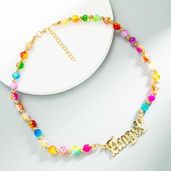 chokers bohemia colorful glass beads handmade boho necklace for women beach vacation angle letter clavicle necklaces, Golden;silver
chokers bohemia colorful glass beads handmade boho necklace for women beach vacation angle letter clavicle necklaces, Golden;silver