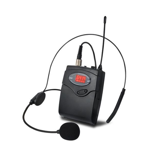 wireless microphone set with head-wear + lavalier lapel mics transmitter receiver uhf frequency for speech teaching
wireless microphone set with head-wear + lavalier lapel mics transmitter receiver uhf frequency for speech teaching