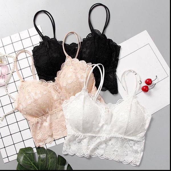 women lace bra female lace strap bandeau bra summer breathable bandeau ladies cotton bandeau slim camis, White
women lace bra female lace strap bandeau bra summer breathable bandeau ladies cotton bandeau slim camis, White
