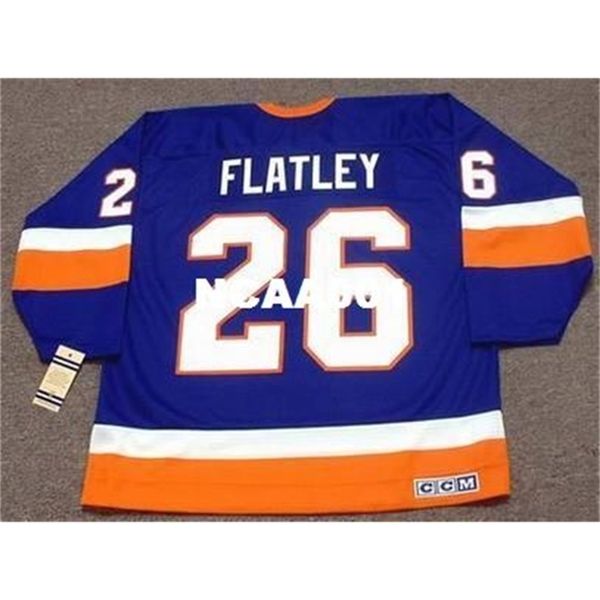 668 #26 pat flatley new york islanders 1993 ccm vintage retro hockey jersey or custom any name or number retro jersey, Black
668 #26 pat flatley new york islanders 1993 ccm vintage retro hockey jersey or custom any name or number retro jersey, Black