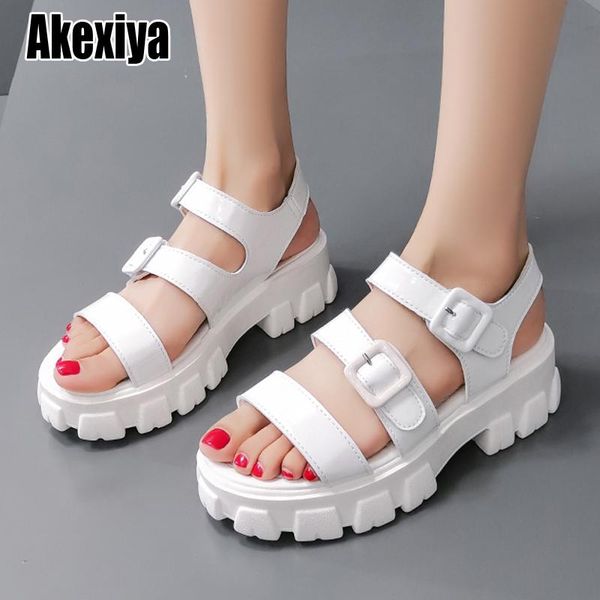 sandals 5.5cm platform women shoes high heels buckle leather summer thick sole beach chaussures o261, Black
sandals 5.5cm platform women shoes high heels buckle leather summer thick sole beach chaussures o261, Black
