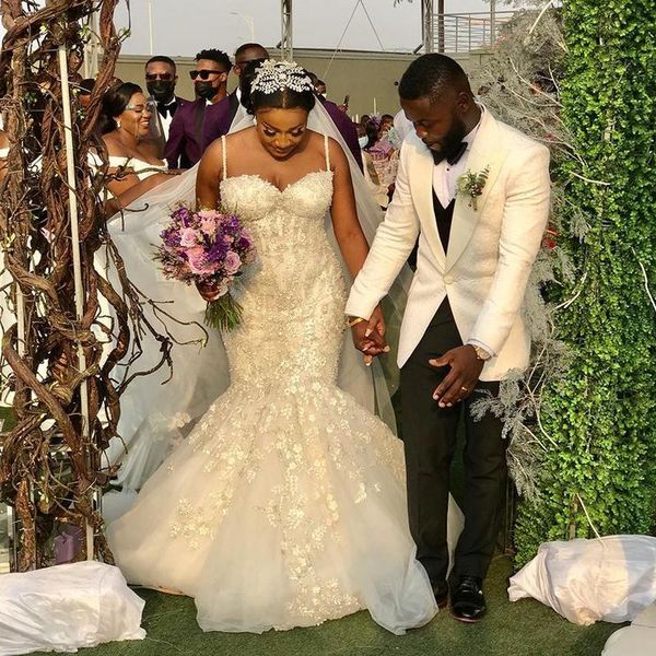 2021 plus size mermaid wedding dresses with spaghetti straps sweep train custom made garden wedding bridal gown vestido de novia, White
2021 plus size mermaid wedding dresses with spaghetti straps sweep train custom made garden wedding bridal gown vestido de novia, White