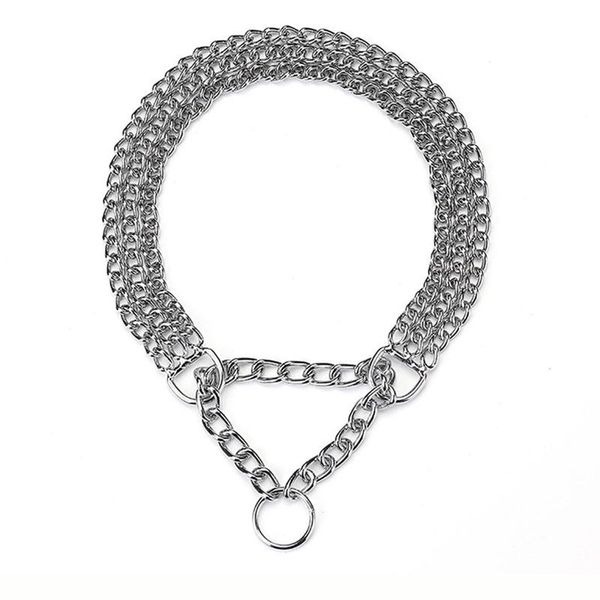 dog collars & leashes chrome-plated three-row training chain sliver iron adjustable collar personalized pet pinch martingale pug
dog collars & leashes chrome-plated three-row training chain sliver iron adjustable collar personalized pet pinch martingale pug