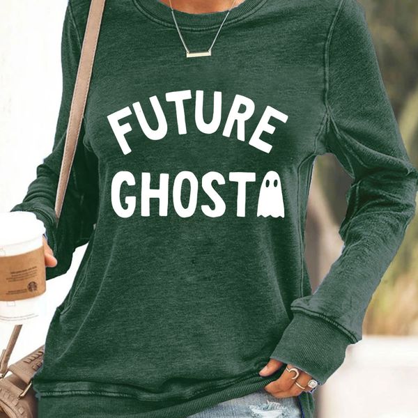 autumn wansheng theme round neck simple letter printing casual loose women's sweater, Black
autumn wansheng theme round neck simple letter printing casual loose women's sweater, Black