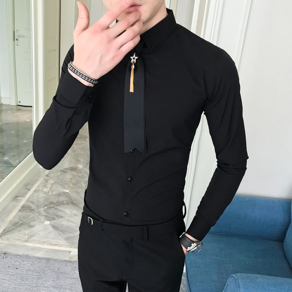 Preto/branco/vinho Vermelho New Plus Size Manga Longa Camisas Casuais Para Roupas Masculinas Simples Fino Ajuste Streetwear Formal 9OWL, Black;brown
Preto/branco/vinho Vermelho New Plus Size Manga Longa Camisas Casuais Para Roupas Masculinas Simples Fino Ajuste Streetwear Formal 9OWL, Black;brown