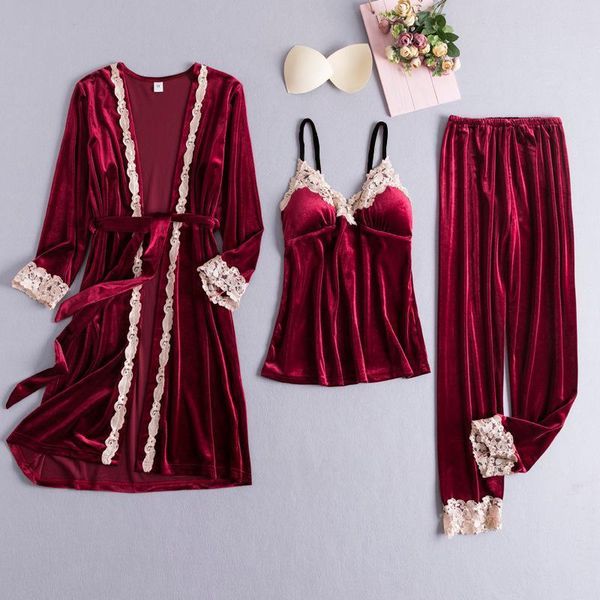 2pcs velvet women pajamas suit winter warm bride bridesmaid wedding sleepwear nightgown casual loose kimono bathrobe gown, Black;red
2pcs velvet women pajamas suit winter warm bride bridesmaid wedding sleepwear nightgown casual loose kimono bathrobe gown, Black;red