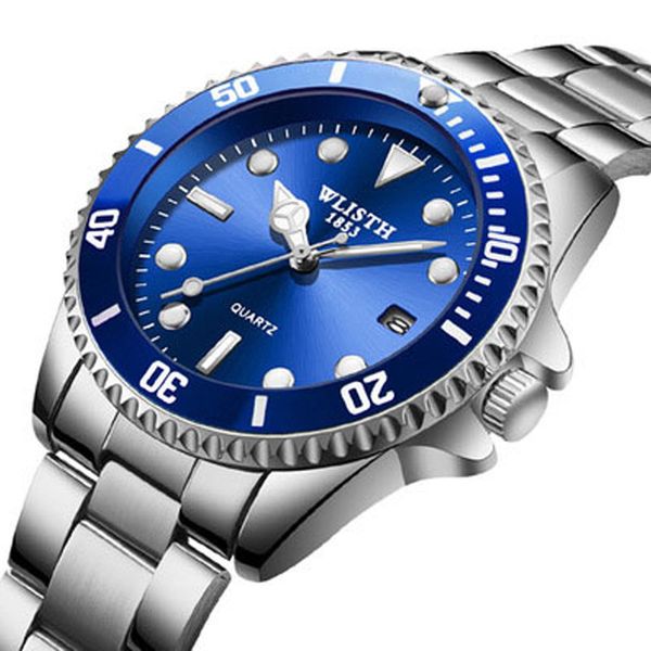 fashion casual personality calendar green black waterproof men's watch strong luminous stainless steel strap quartz watch, Silver
fashion casual personality calendar green black waterproof men's watch strong luminous stainless steel strap quartz watch, Silver