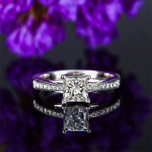 cluster rings 100% authentic 925 sterling silver princess ring sparkling square diamond for women engagement jewelry anniversary, Golden;silver
cluster rings 100% authentic 925 sterling silver princess ring sparkling square diamond for women engagement jewelry anniversary, Golden;silver