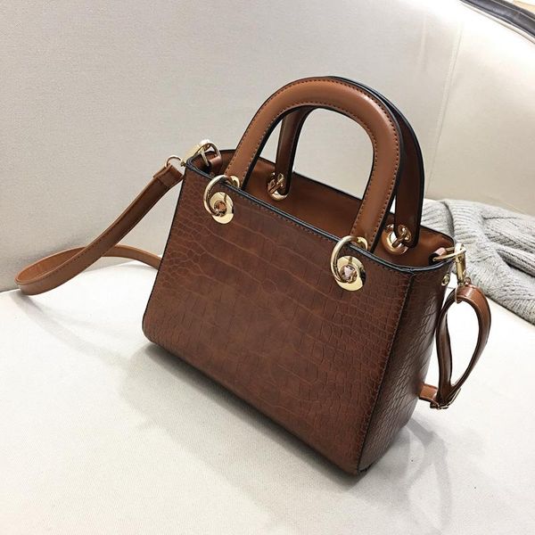 shoulder bags messenger crocodile texture women 2021 european and american fashion simple