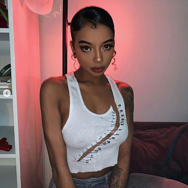 fashion pins sleeveless crop for women rave festival tank hollow out cropped streetwear white bodycon vest
fashion pins sleeveless crop for women rave festival tank hollow out cropped streetwear white bodycon vest