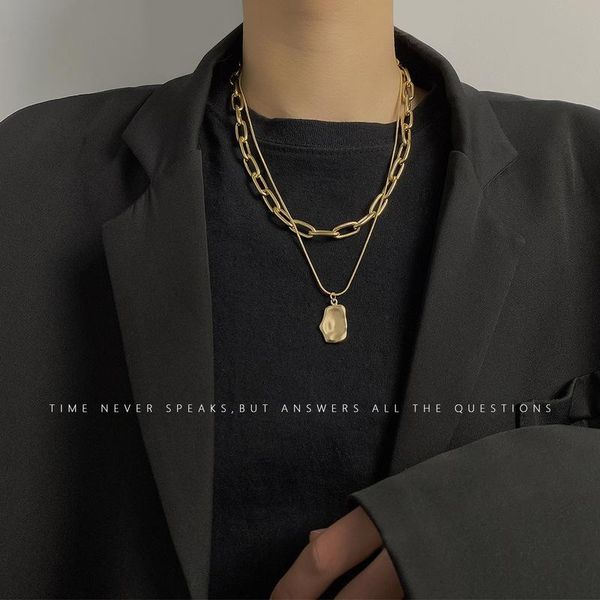 pendant necklaces potcet double layered necklace retro graphic sweater chain geometric fashion hip hop party jewelry, Silver
pendant necklaces potcet double layered necklace retro graphic sweater chain geometric fashion hip hop party jewelry, Silver