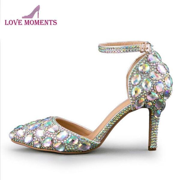 dress shoes pointed toe rhinestone summer sandals ankle straps lady kitten heel ab crystal wedding party banquet pumps, Black
dress shoes pointed toe rhinestone summer sandals ankle straps lady kitten heel ab crystal wedding party banquet pumps, Black