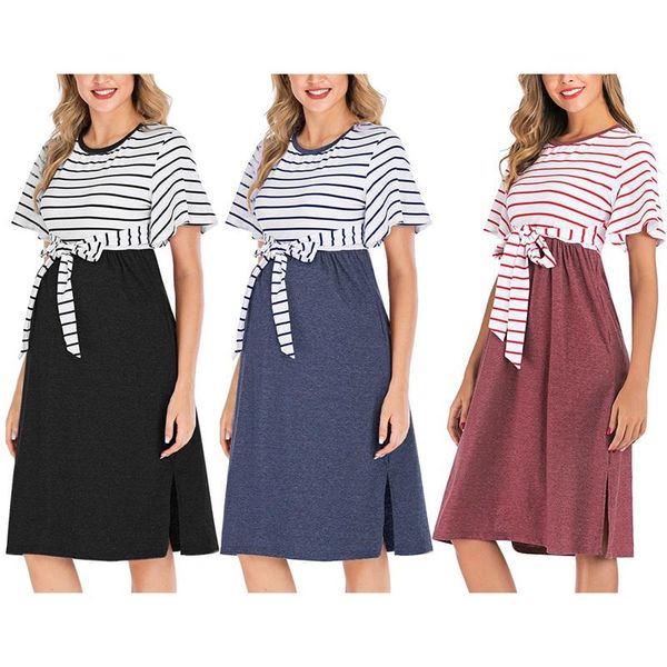 maternity dresses women short sleeve dress pregnancy pajamas casual clothes breastfeeding nursing nightshirts, White
maternity dresses women short sleeve dress pregnancy pajamas casual clothes breastfeeding nursing nightshirts, White