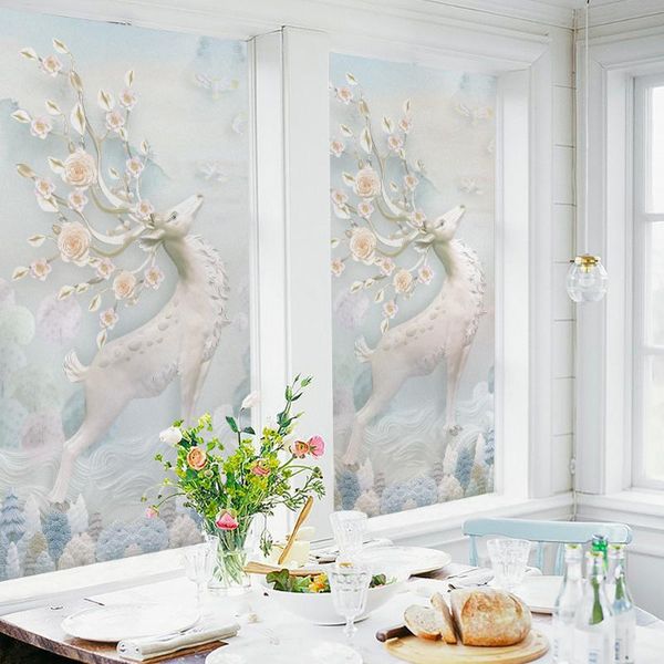 window stickers frosted film three-dimensional elk sticker privacy protection rainbow living room home decoration
window stickers frosted film three-dimensional elk sticker privacy protection rainbow living room home decoration