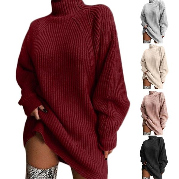 women's sweaters women midi long sweater dress 2021 autumn raglan sleeve turtleneck tunic ribbed knitted solid color oversized loose j, White;black
women's sweaters women midi long sweater dress 2021 autumn raglan sleeve turtleneck tunic ribbed knitted solid color oversized loose j, White;black
