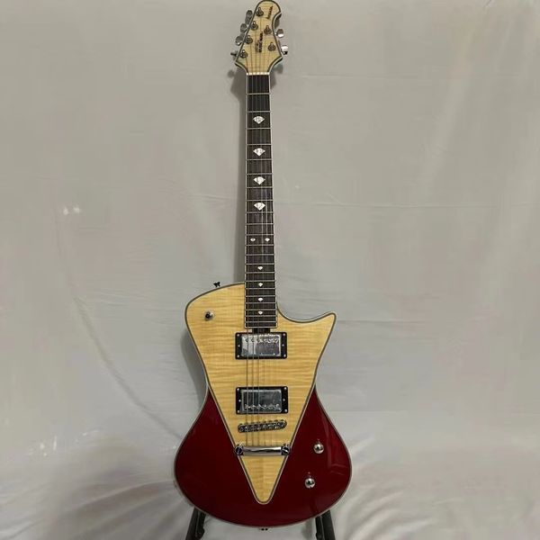 custom ernie ball music man arm - ada divided red color electric guitar v-shaped bookmatched flame maple hh humbucking pickups
custom ernie ball music man arm - ada divided red color electric guitar v-shaped bookmatched flame maple hh humbucking pickups