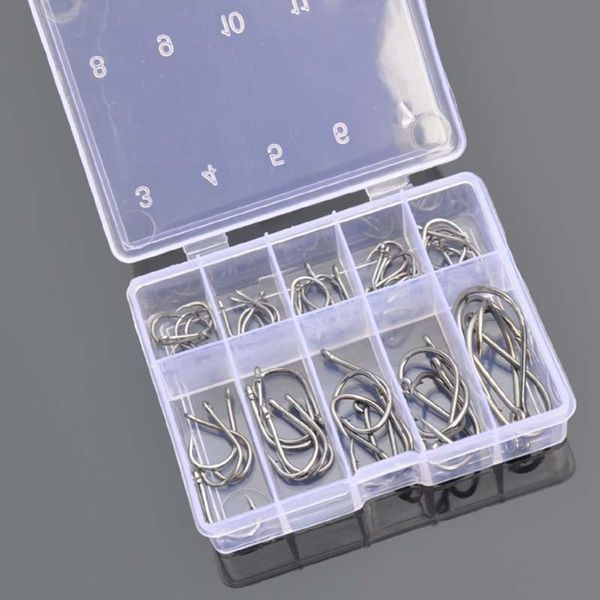 fishing hooks 100pcs mixed sizes set metal single circle bait holder barbed fishhook jig hole tackle accessories
fishing hooks 100pcs mixed sizes set metal single circle bait holder barbed fishhook jig hole tackle accessories