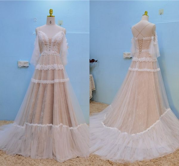2022 romatic lace bohemian wedding dress juliet short off shoulder criss corss straps backless beach bridal dresses for bride, White
2022 romatic lace bohemian wedding dress juliet short off shoulder criss corss straps backless beach bridal dresses for bride, White