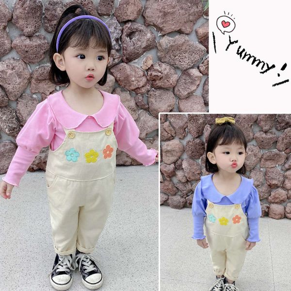 strap 2021 girls' spring wear new korean children's set