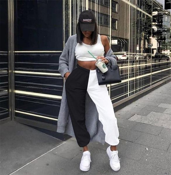 women's leggings european american style wear spring summer loose thin radish pants fashion black white contrast high waist
women's leggings european american style wear spring summer loose thin radish pants fashion black white contrast high waist