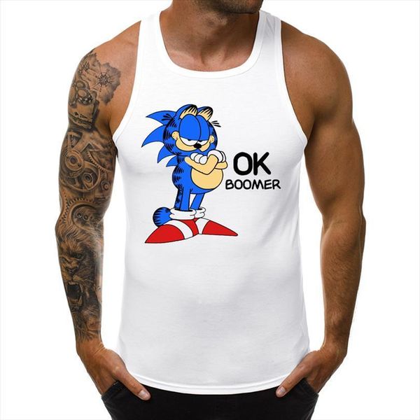 ok boomer garf men tank blue garfield printed sleeveless garment singlet casual clothing fashion odie cool vest, White;black
ok boomer garf men tank blue garfield printed sleeveless garment singlet casual clothing fashion odie cool vest, White;black