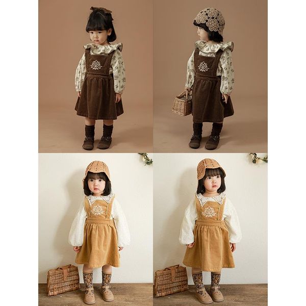 girl's dresses 2021 spring girl corduroy texture delicate embroidery restoring ancient ways sleeveless dress, Red;yellow
girl's dresses 2021 spring girl corduroy texture delicate embroidery restoring ancient ways sleeveless dress, Red;yellow