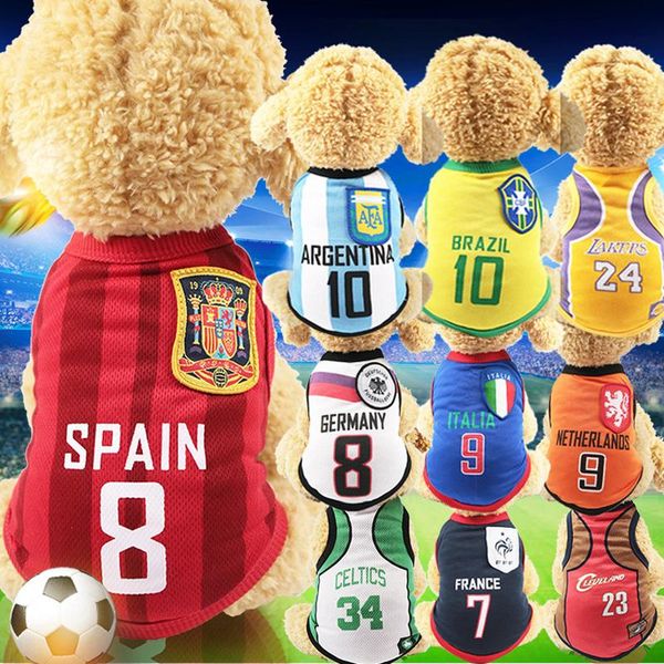 dog apparel spring summer puppy costume clothes mesh cloth football basketball pet world cup clothing supplies
dog apparel spring summer puppy costume clothes mesh cloth football basketball pet world cup clothing supplies