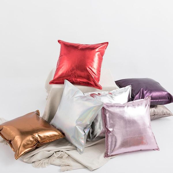 cushion/decorative pillow 45*45cm nordic light luxury style metallic pu leather cushion cover modern home salon living room decoration case
cushion/decorative pillow 45*45cm nordic light luxury style metallic pu leather cushion cover modern home salon living room decoration case