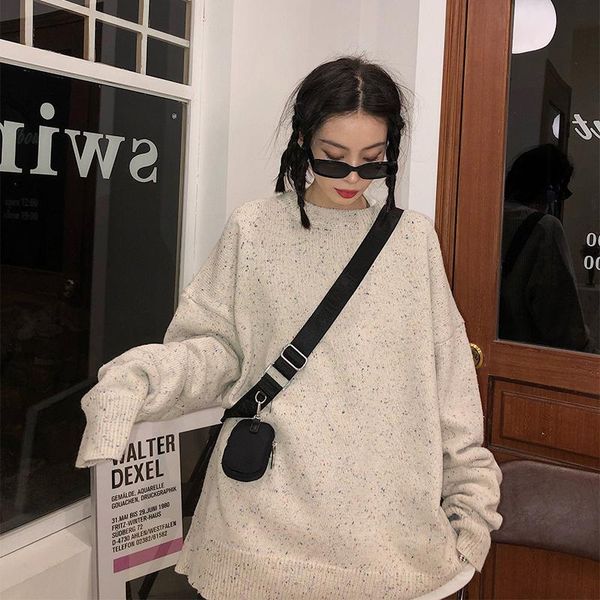 women's sweaters pure color sweater women korean loose outerwear pullover street style vintage pull femme hiver clothes eb50dl, White;black
women's sweaters pure color sweater women korean loose outerwear pullover street style vintage pull femme hiver clothes eb50dl, White;black