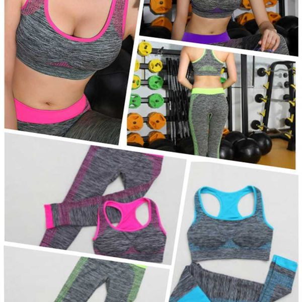 sports set 2021 crop + yoga legging capri pant women training suit fitness gym running clothing 2pcscake, Gray
sports set 2021 crop + yoga legging capri pant women training suit fitness gym running clothing 2pcscake, Gray