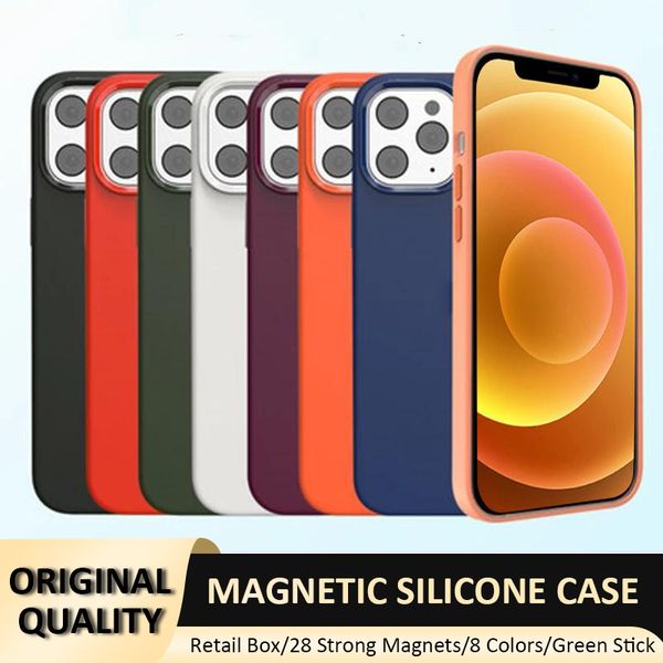 silicone cases strong magnetic soft back cover case with official retail box for 12 pro max mini
silicone cases strong magnetic soft back cover case with official retail box for 12 pro max mini