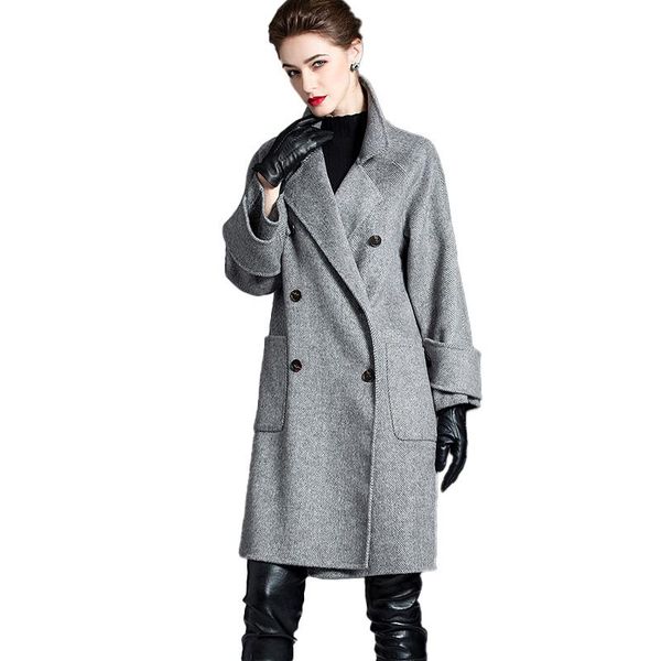 women's wool & blends 2021 arrivals women winter warm coats fashion female grey cashmere clothing lady luxury outwear s8734, Black
women's wool & blends 2021 arrivals women winter warm coats fashion female grey cashmere clothing lady luxury outwear s8734, Black