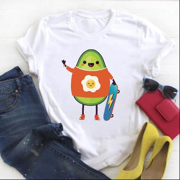 women avocado happy cute lady fashion print cartoon summer female t tee ladies tshirt womens shirt clothes graphic t shirt, White
women avocado happy cute lady fashion print cartoon summer female t tee ladies tshirt womens shirt clothes graphic t shirt, White