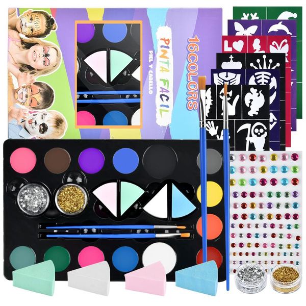 party decoration 16 colors face paint halloween makeup set kids safe cosmetic fancy dress beauty palette body painting
party decoration 16 colors face paint halloween makeup set kids safe cosmetic fancy dress beauty palette body painting