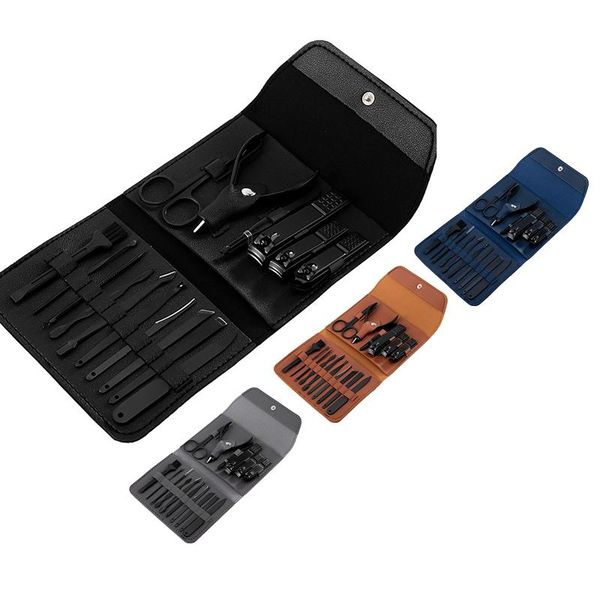 16 pcs nail clipper set stainless steel manicure cutter tool pedicure nail scissor ear spoon with leather bag
16 pcs nail clipper set stainless steel manicure cutter tool pedicure nail scissor ear spoon with leather bag
