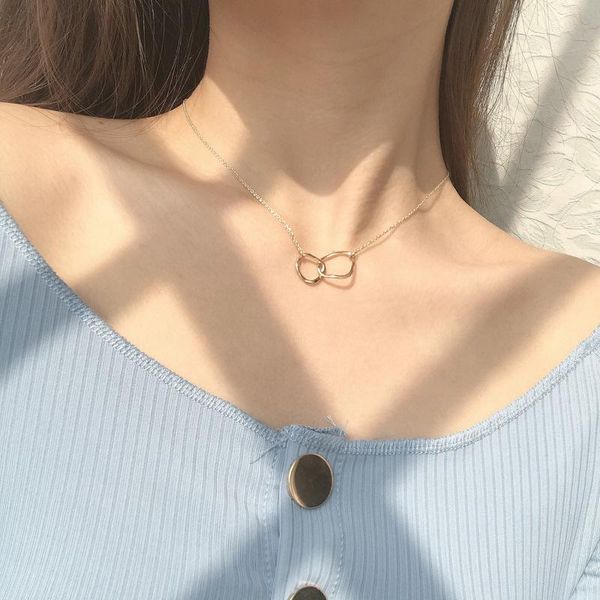 chains cold wind creative irregular necklace simple geometric double ring girlfriend clavicle chain korean female, Silver
chains cold wind creative irregular necklace simple geometric double ring girlfriend clavicle chain korean female, Silver