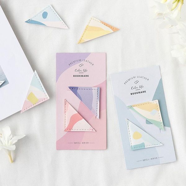 bookmark 2pcs/pack colorful triangle leather paper clip kawaii school stationery kids gift book page holder
bookmark 2pcs/pack colorful triangle leather paper clip kawaii school stationery kids gift book page holder