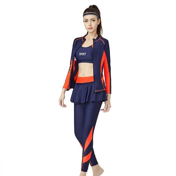 swim wear three piece muslim swimwear plus size swimsuit with skirt islamic swimming suit for women l-6xl boerkini musulman de mode 
swim wear three piece muslim swimwear plus size swimsuit with skirt islamic swimming suit for women l-6xl boerkini musulman de mode