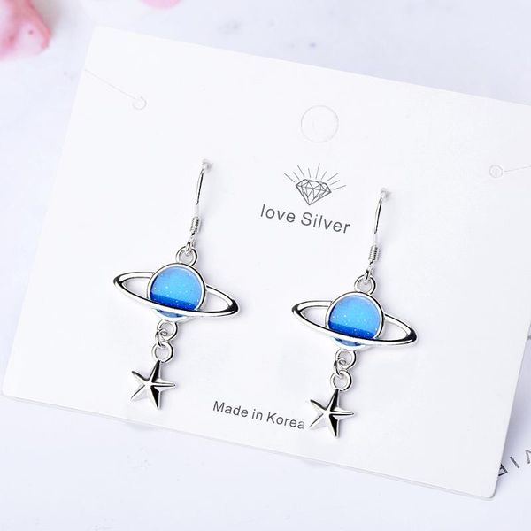 dangle & chandelier blue planet earrings female star personality long drip glaze, Silver
dangle & chandelier blue planet earrings female star personality long drip glaze, Silver