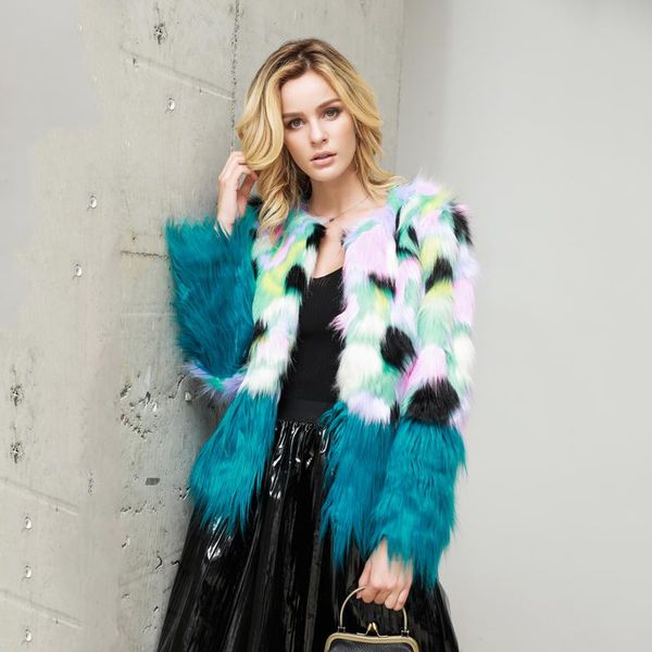 stitching color fur fur coat women faux warm shaggy jacket winter coat streetwear autumn o overcoat casual fake neck outwear fjxkj, Black
stitching color fur fur coat women faux warm shaggy jacket winter coat streetwear autumn o overcoat casual fake neck outwear fjxkj, Black