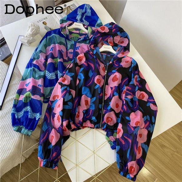 women's jackets vintage printed summer sun protection shirt lady drawstring at hem hooded flower jacket women coats thin loose casual c, Black;brown
women's jackets vintage printed summer sun protection shirt lady drawstring at hem hooded flower jacket women coats thin loose casual c, Black;brown