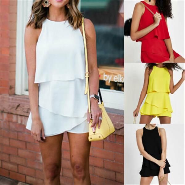 new fashion 2021 women's clubwear holiday summer mini chiffon playsuit romper beach shorts dress drop shipping, Black;gray
new fashion 2021 women's clubwear holiday summer mini chiffon playsuit romper beach shorts dress drop shipping, Black;gray